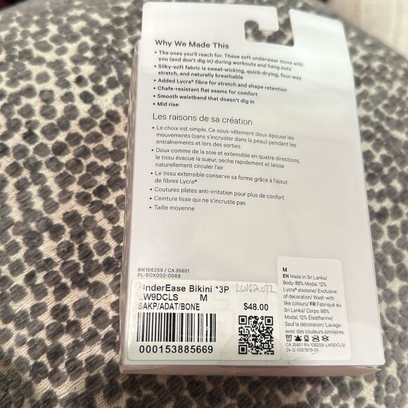 Lululemon UnderEase Mid-Rise Bikini Underwear 3 Pack size medium NWT - Picture 4 of 5